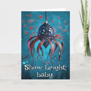 *~* Whimsical Glow Funny 18 Magical Christmas AP97 Letterpress Thank You Card