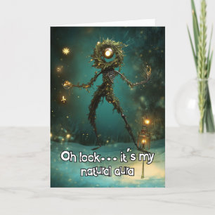 *~* Whimsical Glow Funny Magical 11 Christmas AP97 Letterpress Thank You Card