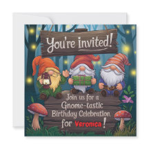 Whimsical Gnome Birthday, Cute Forest-Themed Party