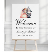 Whimsical Gnome Fairytale Wedding Welcome Sign