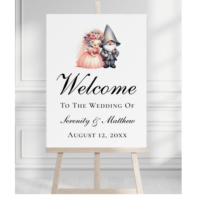 Whimsical Gnome Fairytale Wedding Welcome Sign (Creator Uploaded)