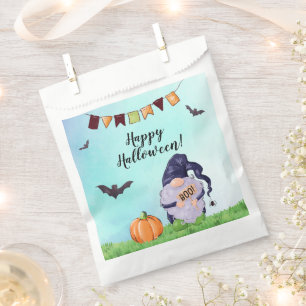 Whimsical Gnome Happy Halloween Favor Bag