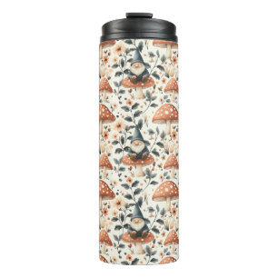 Whimsical Gnome & Mushroom Enchanting Woodland Thermal Tumbler