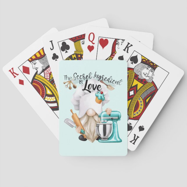 Whimsical Gnome  Poker Cards (Back)