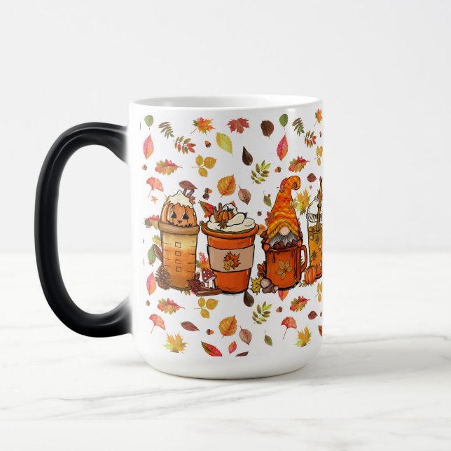 Whimsical Gnome Pumkin Latte mug (Left)