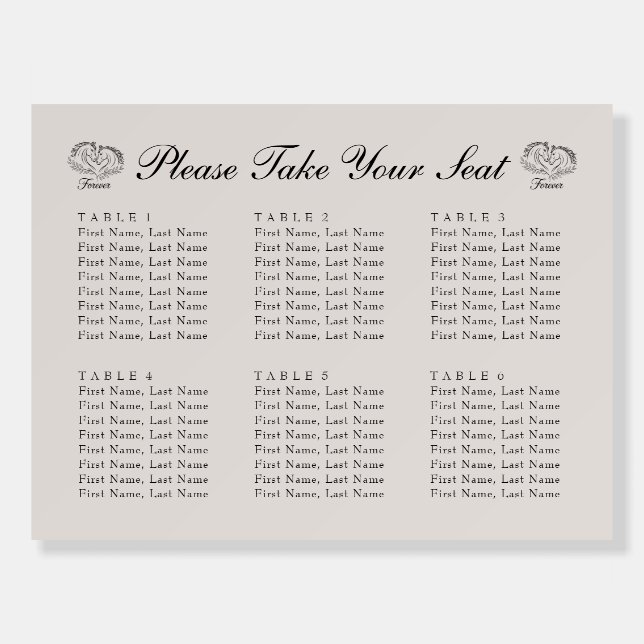 Whimsical Gnome Rustic Fairytale Wedding Seating  Foam Board (Front)