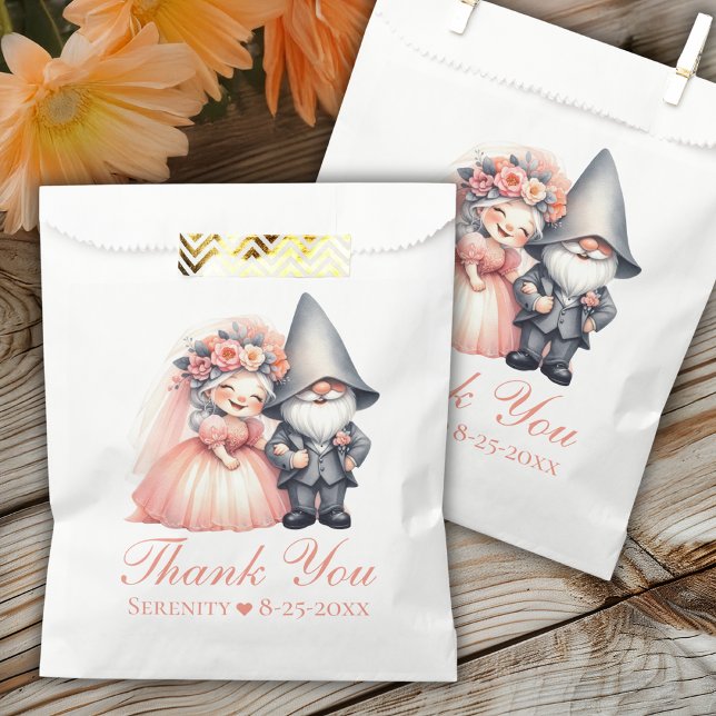  Whimsical Gnome Rustic Garden Wedding Thank You Favor Bag (Creator Uploaded)