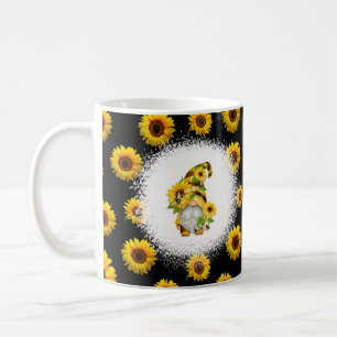 Whimsical Gnomes with Sunflowers Coffee Mug
