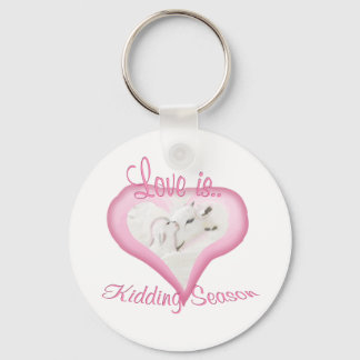 Whimsical Goat Artwork Mother and Baby Keychain