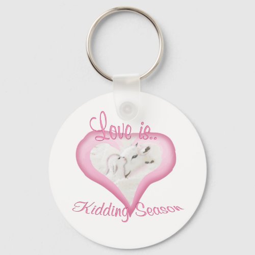 Whimsical Goat Artwork Mother and Baby Keychain