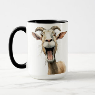 Whimsical goat mug