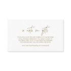 Whimsical Gold Calligraphy A Note on Gifts