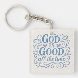 Whimsical Good is Good Typography Keychain