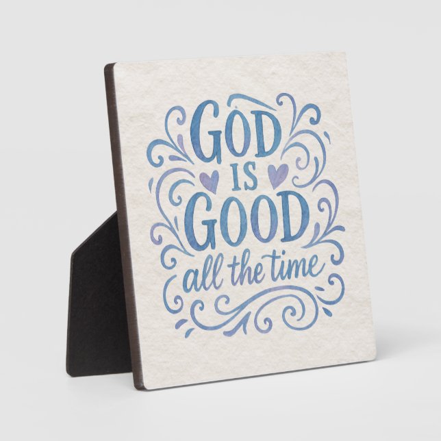 Whimsical Good is Good Typography Plaque (Front)