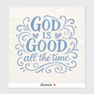 Whimsical Good is Good Typography Sticker