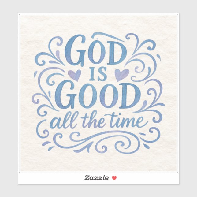 Whimsical Good is Good Typography Sticker (Sheet)