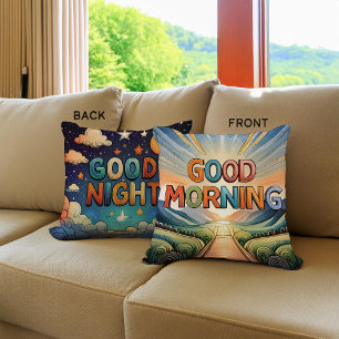 Whimsical Good Morning Throw Pillow 