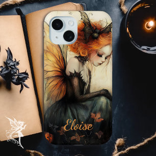 Whimsical Goth Fairy & Bat Custom Halloween Case