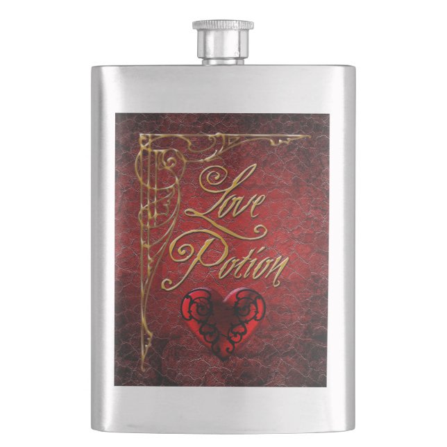 Whimsical Goth Love Potion Flask (Front)