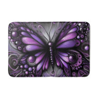 Whimsical Gothic Butterfly Purple Black Colorful