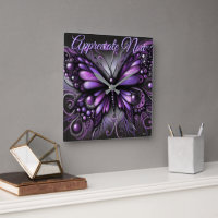 Whimsical Gothic Butterfly Purple Personalized