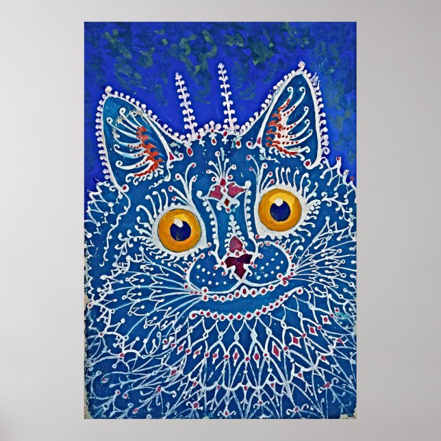 Whimsical Gothic Cat Poster - Retro Art (Front)