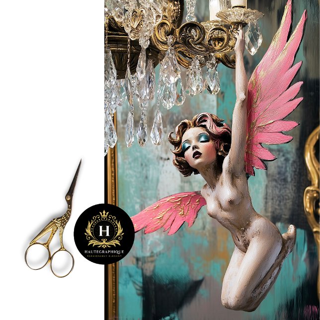 Whimsical Gothic Gargoyle Starlet Fairy Decoupage  Tissue Paper (Creator Uploaded)