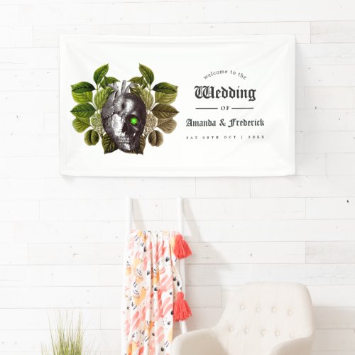 Whimsical Gothic Wedding Welcome Banner