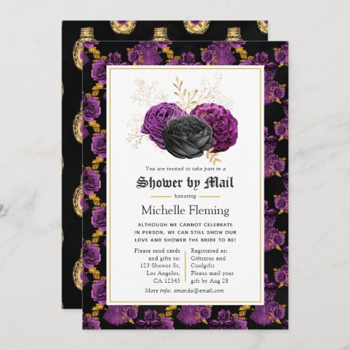 Whimsical Gothic Witch Bridal Shower by Mail Invitation