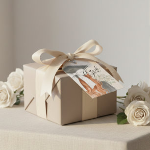 Whimsical Graduation Cap with Bow & Pearls Script Gift Tags
