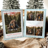 Whimsical Grandmillenial Blue Bow Family Photo