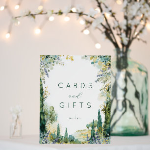 Whimsical Green Botanical Watercolor Border Foam Board