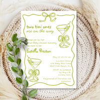 Whimsical Green Dirty Martinis Twin Baby Shower