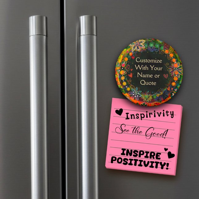 Whimsical Green Floral Fun Customize your Own Magnet (Creator Uploaded)