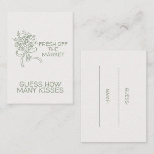 Whimsical Green Fresh Off The Market Bridal Shower Enclosure Card
