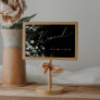 Whimsical Greenery and Gold | Black Reserved Sign