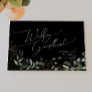 Whimsical Greenery and Gold | Black Wedding Guest Book