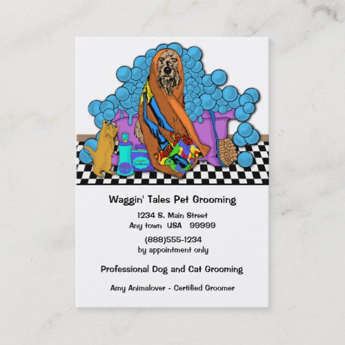 Whimsical Grooming Business And Appointment Card Business Card Templates