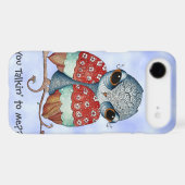 Whimsical Grumpy Owl iPhone 4 Case (Back (Horizontal))
