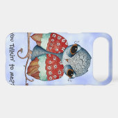 Whimsical Grumpy Owl iPhone 4 Case (Back (Horizontal))