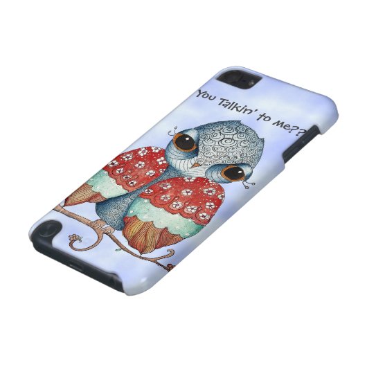 Whimsical Grumpy Owl iPod 5g Case (Bottom)