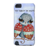 Whimsical Grumpy Owl iPod 5g Case (Back)