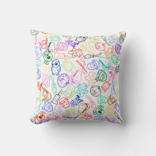 Whimsical Halloween A Colorful and Playful Design Throw Pillow