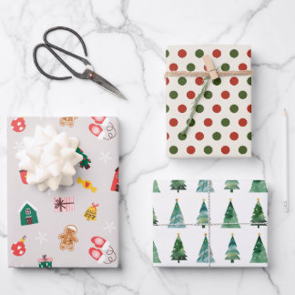 Whimsical Halloween and Fall Patterns Wrapping Paper Sheets