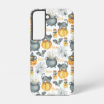 Whimsical Halloween Cauldron and Cats Pattern Samsung Galaxy S22 Case