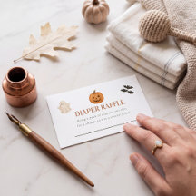 Whimsical Halloween Diaper Raffle Card