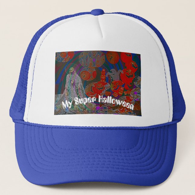 Whimsical Halloween Dreams Trucker Hat (Front)