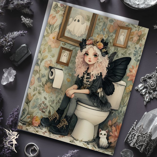 Whimsical Halloween Fairy and Cat Decoupage Tissue Paper (Creator Uploaded)