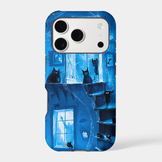 Whimsical Halloween Gothic Spooky Black Cats iPhone 17 Pro Case