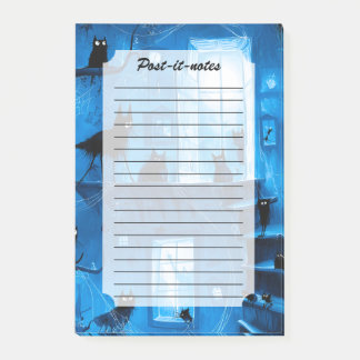 Whimsical Halloween Gothic Spooky Black Cats Post-it Notes